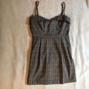 Grey Plaid Molly Green Dress